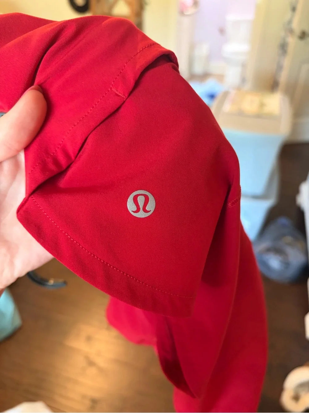 Red Lululemon Speed Up shorts